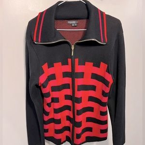 ByLyse Spanard Graphic Zip Sweater size Large